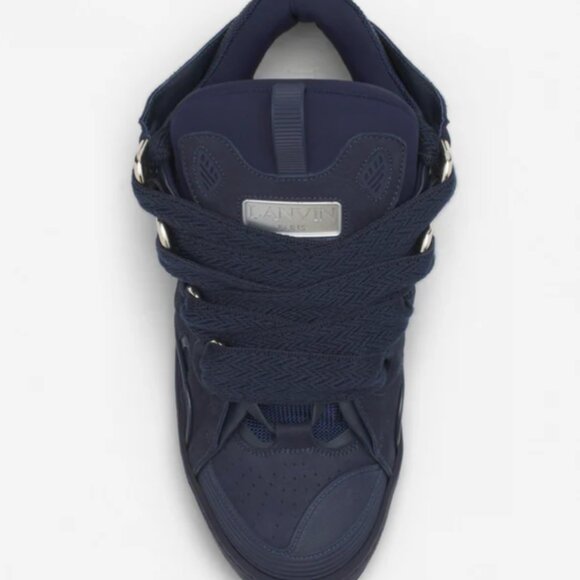 BNWT SS25 LANVIN LEATHER CURB SNEAKERS NAVY BLUE 40 & 41 - Picture 14 of 16